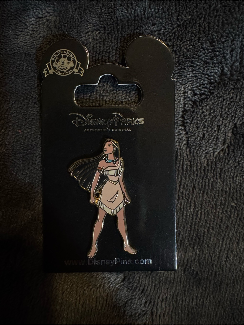 Disney Green Label Backed Enamel Pin Card - Black & Green